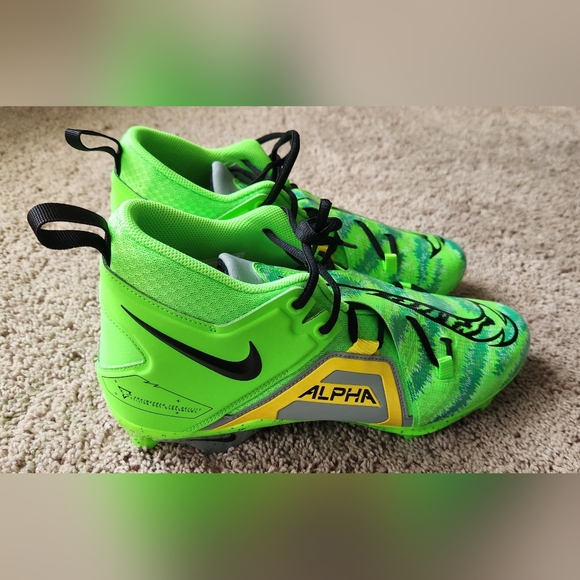 Nike Alpha Menace Pro 3 Razor Sharp Cuts Green Strike Black FB8442-303 Men's 13  - Picture 5 of 6